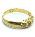 Anel em ouro amarelo 18k filigrana com diamantes - 2ANB0110