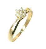 Anel em ouro amarelo 18k com diamantes - Chuveiro - 2ANB0222