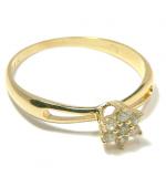 Anel em ouro amarelo 18k com diamantes - Chuveiro - 2ANB0222