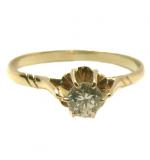 Solitrio em amarelo ouro 18k - Garra espelho - 2ANB0350