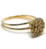 Anel em ouro amarelo 18k com diamantes - Chuveiro - 2ANB0367