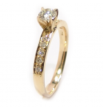 Anel em ouro amarelo 18k com diamantes - 2ANB0376