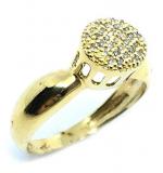 Anel em ouro amarelo 18k com brilhantes - 2ANB0388