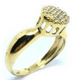 Anel em ouro amarelo 18k com brilhantes - 2ANB0388