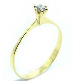 Anel Solitrio em ouro amarelo 18k - 2ANB0388