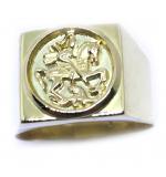 Anel de ouro 18kt masculino - São Jorge - 2ANO0554 Anel de ouro 18kt masculino - São Jorge - 2ANO0554