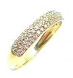 Anel em ouro amarelo 18k com 56 zirconia - 2ANZ0029