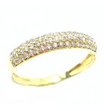 Anel em ouro amarelo 18k com 56 zirconia - 2ANZ0029