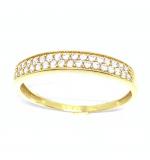 Anel em ouro amarelo 18k com 33 zirconia - 2ANZ0030