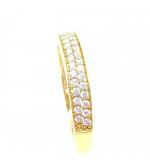 Anel em ouro amarelo 18k com 33 zirconia - 2ANZ0030