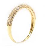 Anel em ouro amarelo 18k com 63 zirconia - 2ANZ0035