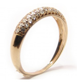 Anel em ouro amarelo 18k c/ zirconias - 2ANZ0047