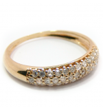 Anel em ouro amarelo 18k c/ zirconias - 2ANZ0047