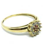 Anel em ouro amarelo 18k com 19 zirconia - 2ANZ0060