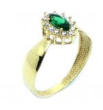 Anel em ouro amarelo 18k com 12 zirconia - 2ANZ0071 Anel em ouro amarelo 18k com 12 zirconia - 2ANZ0071