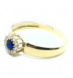 Anel em ouro amarelo 18k com 12 zirconia - 2ANZ0073