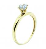 Anel em ouro amarelo 18k com 1 zirconia - 2ANZ0076