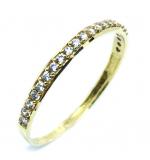 Anel em ouro amarelo 18k com 22 zirconia - 2ANZ0078