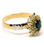 Anel em ouro amarelo 18k com 11 zirconias - 2ANZ0080