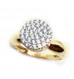 Anel em ouro amarelo 18k com 19 zirconia - 2ANZ0089 Anel em ouro amarelo 18k com 19 zirconia - 2ANZ0089