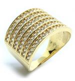 Anel em ouro amarelo 18k com 90 zirconia - 2ANZ090