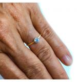 Anel Solitrio em ouro 18k com zirconia - 2ANZ0091