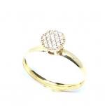 Anel em ouro amarelo 18k com 19 zirconias - 2ANZ0097 Anel em ouro amarelo 18k com 19 zirconias - 2ANZ0097