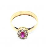 Anel em ouro amarelo 18k com 11 zirconias - 2ANZ0099