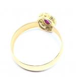 Anel em ouro amarelo 18k com 11 zirconias - 2ANZ0099