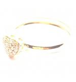 Anel em ouro amarelo 18k com 12 zirconia - 2ANZ0108