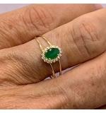 Anel em ouro 18k com 19 zirconias - 2ANZ0114