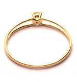 Anel em ouro amarelo 18k com 1 zirconia - 2ANZ0117