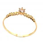 Anel em ouro amarelo 18k com 9 zirconias - 2ANZ0118