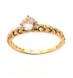 Anel em ouro amarelo 18k com 9 zirconias - 2ANZ0121