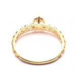 Anel em ouro amarelo 18k com 9 zirconias - 2ANZ0121
