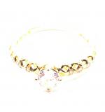 Anel em ouro amarelo 18k com 9 zirconias - 2ANZ0121