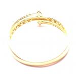 Anel em ouro amarelo 18k com 2 zirconias - 2ANZ0122