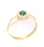 Anel em ouro amarelo 18k com 15 zirconia - 2ANZ0123