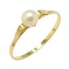 Anel em ouro 18k com perola