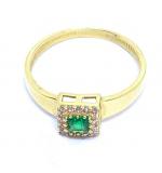 Anel em ouro 18k com pedra sintetica - 2APS0010