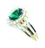 Anel em ouro 18k com pedra sintetica - 2APS0093 Anel em ouro 18k com pedra sintetica - 2APS0093
