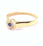 Anel em ouro 18k com pedra sintetica - 2APS0105