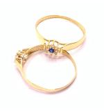 Anel em ouro 18k com pedra sintetica - 2APS0105