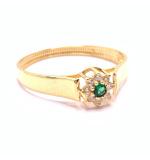 Anel em ouro 18k com pedra sintetica - 2APS0105