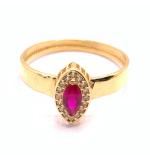Anel em ouro 18k com pedra sintetica - 2APS0106