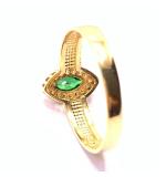 Anel em ouro 18k com pedra sintetica - 2APS0106