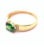 Anel em ouro 18k com pedra sintetica - 2APS0107