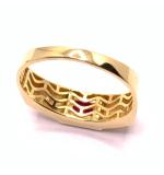 Anel em ouro 18k com pedra sintetica - 2APS0108