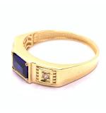 Anel em ouro 18k com pedra sintetica - 2APS0108