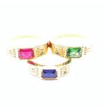 Anel em ouro 18k com pedra sintetica - 2APS0108